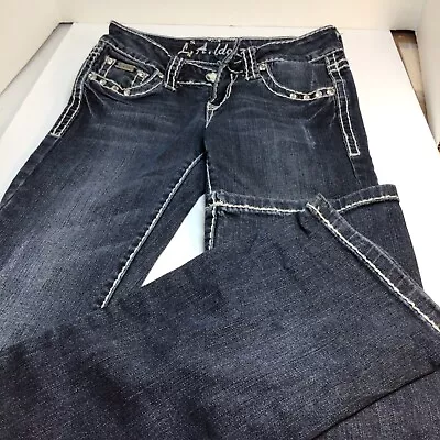 L.A Idol Girls Blue Jeans Size 0 Waist 26 Length 34 Washed Once • $30