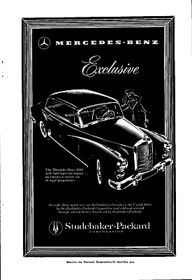 Print Ad VTG 1958 Mercedes-Ben Exclusive Studebaker-Packard • $11.49