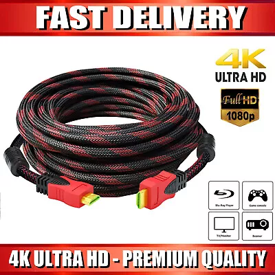 Up To 20M HDMI Premium Cable V1.4 4K Ultra HD 3D High Speed LEAD Ethernet Ports • $9.99