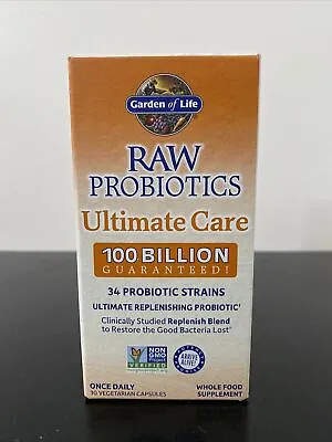 $27.99 • Buy Garden Of Life Raw Probiotics Ultimate Care 100 Billion 30 Veggie Capsules