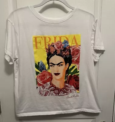 FRIDA KAHLO Graphic Portrait T-Shirt L Large Cotton Polyester Full Art • $14.99