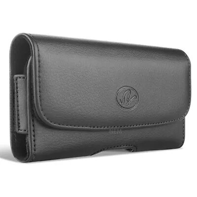 Horizontal Leather Holster Case Pouch For Motorola DROID BIONIC Targa XT875 • $7.52