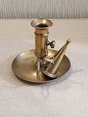 £12.99 • Buy Vintage Brass Wee Willie Winkie Candle Holder With Adjuster (working) & Snuffer