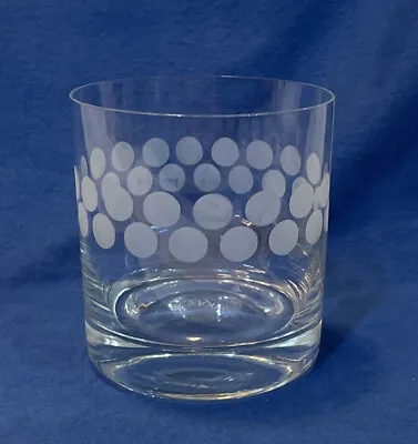 Mikasa Cheers Too Horizontal Dots Double Old Fashioned Glass Discontinued 05-21 • $14