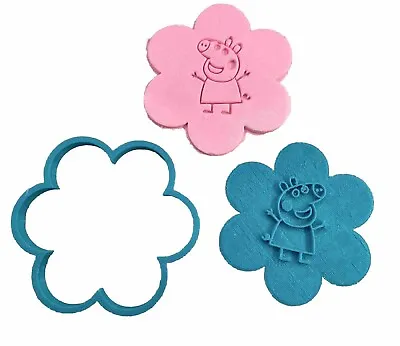 Peppa Pig Flower Cookie Cutter Stamp Biscuit Fondant Unique Gifts 3d Print • £5