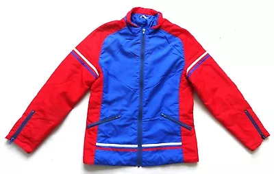 Mens Vintage 70s Blue Red Ski Jacket Anorak Sportswear Retro XS Winter 34  Chest • £5.95