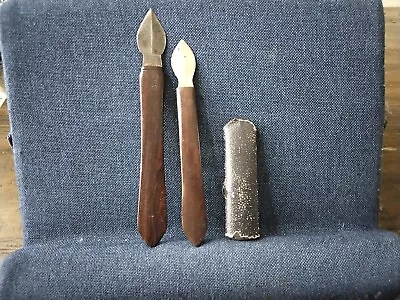 Antique Ink Eraser Knife 1XL GEORGE WOSTENHOLM & BROOKS CO Set Of 2 • $41