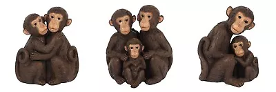 £11.95 • Buy Various Resin Monkey Ornament Family Couple Or Mum & Baby Great Gift