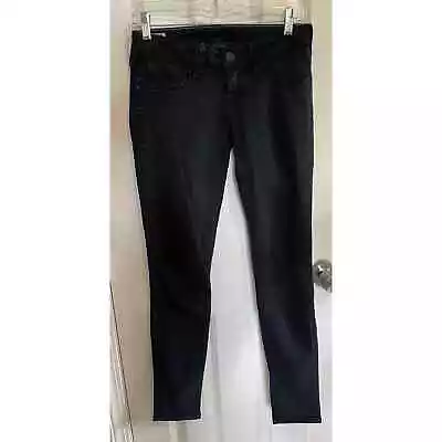 True Religion Casey Womens Jeans Black Size 26 Low Rise Jegging Made In USA • $19.99