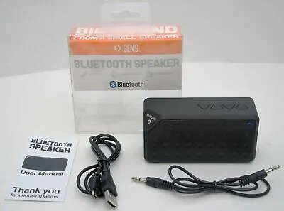 Gems Black Bluetooth Wireless Speaker AUX Conference Calling MP3 IPhone Music • $12.35