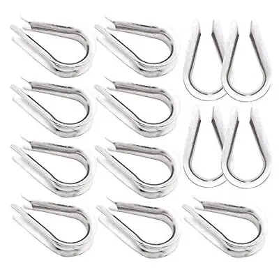 15pack M8 Stainless Steel Thimble For 5/16 Inch Wire Rope Cable Thimbles Rigging • $15.58