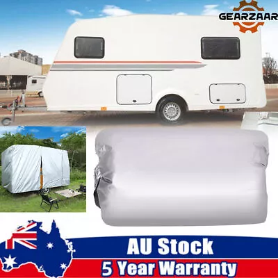 GEARZAAR Caravan Cover Heavy Duty 16-18ft 4 Layer Campervan UV Waterproof Bag AU • $108.79