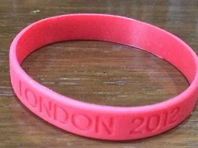 New Red London 2012 Rubber Silicone Wrist Band Olympic Team Uk Gb • £1.99