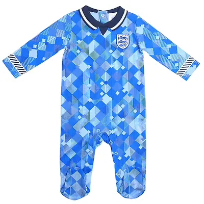 England Football 1990 Retro Third Kit Baby Sleepsuit | Official Merchandise • £12.99