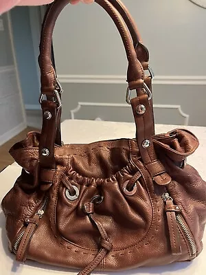 B Makowsky Brown Soft Leather Hobo Satchel Shoulder Handbag Purse Large • $49.99