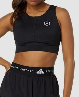 $85 Adidas By Stella McCartney Women's Black Training Crop Top Size Medium • $27.58