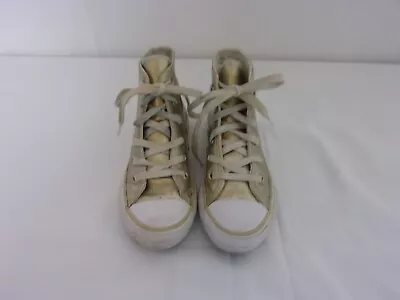 Converse    Slip-On High-Top Casual Sneakers   SIZE: 11Y     GOLD METALLIC • $6.38