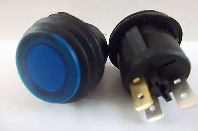 Blue Illuminated Push Switch 10A 12V SPST Waterproof Dust Water Proof IP65 • £4.50