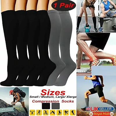 £3.14 • Buy Unisex Miracle Flight Travel Compression Socks Anti Swelling Fatigue DVT Support