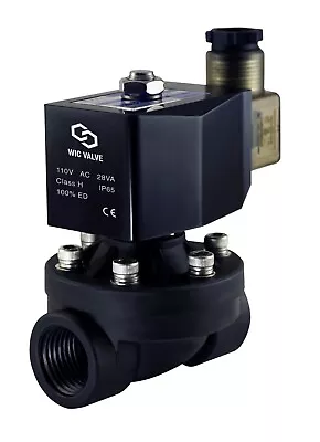 3/4 Inch PA66 Plastic General Purpose Electric Solenoid Process Valve NC 110V AC • $39.99