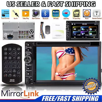 Fit Ford F150/250/350 2DIN Car Stereo CD DVD Radio Bluetooth Touchscreen &CAMERA • $90.60