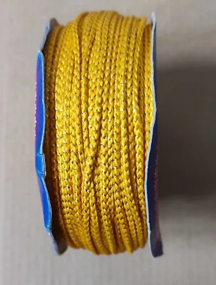 Cord Piping Sari Blouse String Tassel Thin Braid Latkan Yard 1.2mm Yellow Orange • £1.55