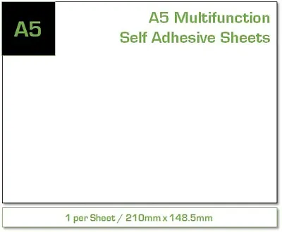 £119.95 • Buy A5 Sheet Labels Matt White Perm Pallet Labels Parcel Labels Easy Peel Backing 