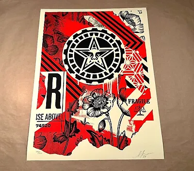 ⭐️ Obey Giant Gears Of Justice Shepard Fairey Signed Screen Print #/550 Star • £120.47