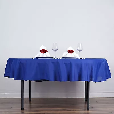 90-Inch Polyester Round Tablecloth Decoration Supplies Dinner Wedding Linens • $16.08