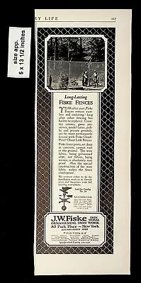 1925 JW Fiske Ornamental Iron Works Vintage Print Ad 015154 • $9.97