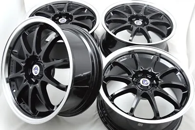 4 New DDR XFX 17x7.5 4x100/114.3 35mm Black Machined Lip 17  Wheels Rims • $659