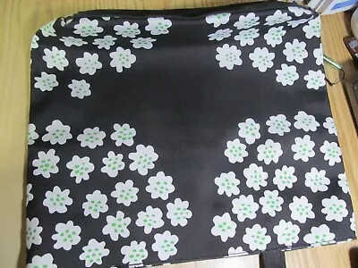 Marimekko For Clinique Tote Bag Black White Green Floral Flowers White Lining • $16.99