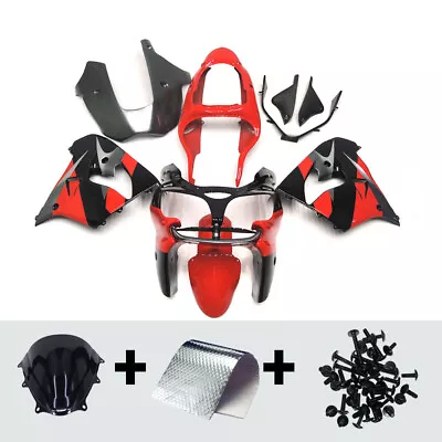 Red Black Fairing Kit For Kawasaki Ninja ZX9R 2000 2001 ABS Injection Bodywork • $379.95