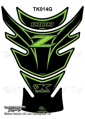 Kawasaki Z1000 2010 11 12 13 Green Motorcycle Tank Pad Motografix Gel Protector • $32.31