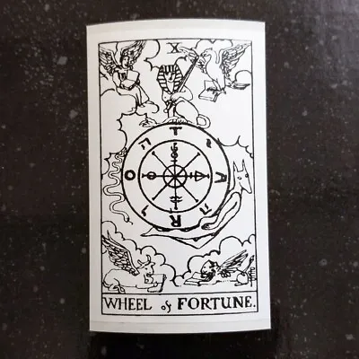 ♆ Wheel Of Fortune Tarot 4 X 2.5  Waterproof Vinyl Sticker [💪 HQ Durability!] • $5.16