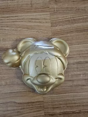 Disney Mickey Mouse Santa Cake Mold Pan Gold Christmas • $16.36