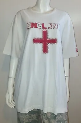 £2.49 • Buy Next White And Red Embroidered England St George's T Shirt Top Men's Size XL