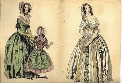 4 Ladies Cabinet Of Fashion   Victorian Fashion Plates     April 1841 • £9.99