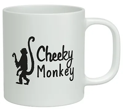 Cheeky Monkey White 10oz Novelty Gift Mug Cup • £6.99