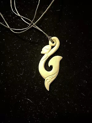 Classic Maori Fish Hook Pendant Necklace Beach Jewelry (Large 2.75  Tall) • $15