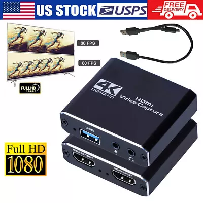 4K Audio Video Capture Card USB 3.0 HDMI Video Converter Full HD 1080P Recording • $24.99