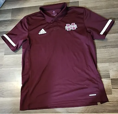 Adidas Mississippi State Aeroready Polo Size Medium.    1261 • $14.99