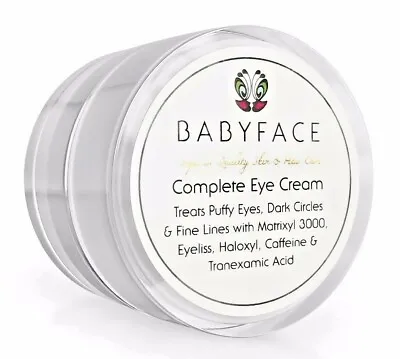 XL Babyface COMPLETE EYE CREAM Haloxyl Eyeliss Caffeine Tranexamic Puffy Eyes • $49.99