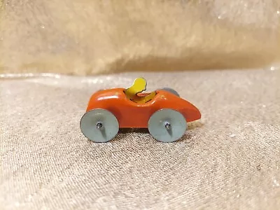 Vintage Marx Busy Parking Station Tin Car Red Yellow Metal Toy Real Wheels • $30