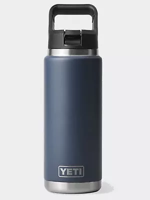 Yeti Rambler 26 Oz (760ml) Bottle With Straw Cap In Navy • £39.95