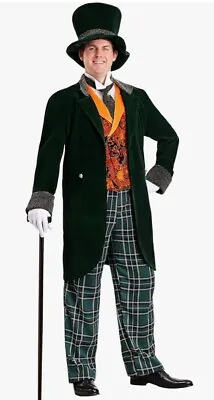 Mad Hatter Deluxe Green Mens Halloween Costume Plus Size 5X • $39.99