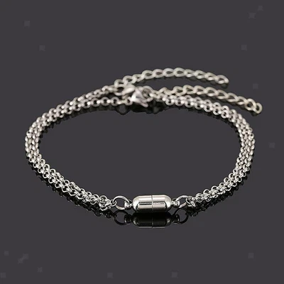 £3.59 • Buy 1 Pair Of Lovers Bracelets Men Women Simple Magnet Couple Bracelet