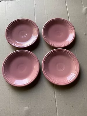 Homer Laughlin Fiestaware Fiesta Rose / Pink Salad Plates Set Of Four • $30