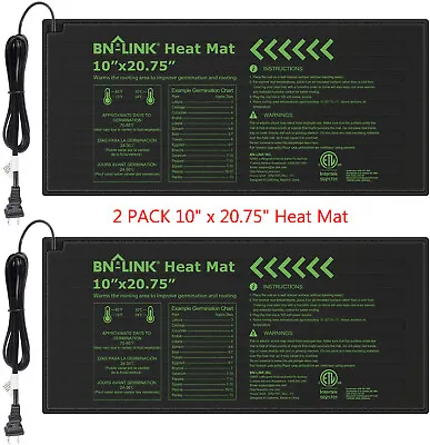 $25.64 • Buy BNLINK 2Pack Seedling Heat Mat Warm Hydroponic Heating Pad 10 X20.75  Waterproof