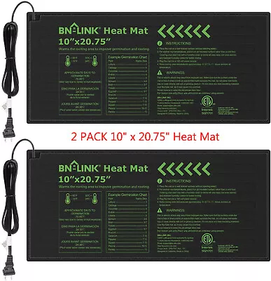 $25.64 • Buy BNLINK 2Pack Seedling Heat Mat Warm Hydroponic Heating Pad 10 X20.75  Waterproof